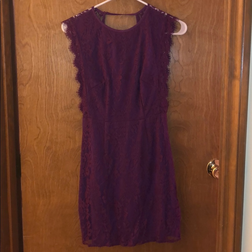Maroon lace dress